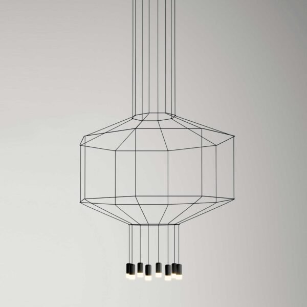 lampara colgante wireflow 3d vibia arik levy diseño español original iluminacion led moderna minimalista cable