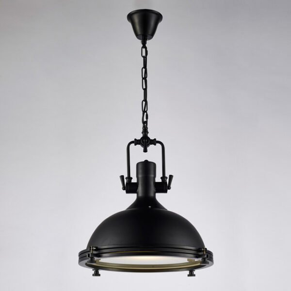 lampara colgante tipo industrial galponera iluminacion diseño hogar metal negra bronce cromo