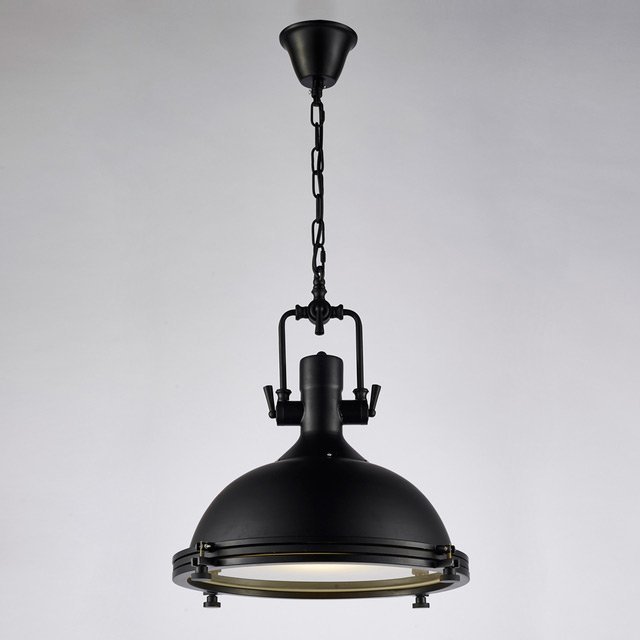 lampara colgante tipo industrial galponera iluminacion diseño hogar metal negra bronce cromo