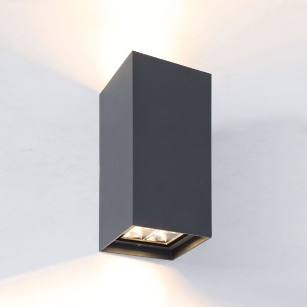 lampara de pared aplique exterior bidireccional iluminacion led calida